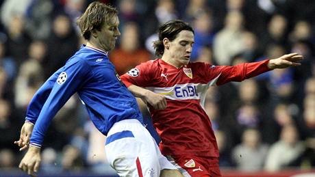 Glasgow Rangers - VfB Stuttgart: Rudy (vpravo) a Papac