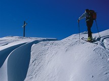 Rakousko, Tourengeher am Hochgerach, Groes Walsertal