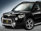 Škoda Yeti s ozdobným rámem a dalšími doplňky Škoda Yeti s ozdobným rámem a dalšími doplňky