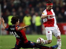 Slavia - Janov: domc David Hubek (vpravo) a Guiseppe Sculli