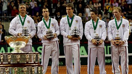 et tenist - finalist Davis Cupu 2009: Jaroslav Navrtil, Radek tpnek, Tom Berdych, Jan Hjek a Luk Dlouh