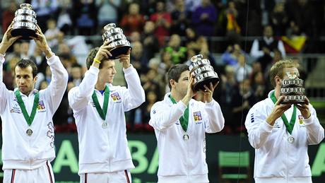et tenist - finalist Davis Cupu 2009: Radek tpnek, Tom Berdych, Jan Hjek a Luk Dlouh