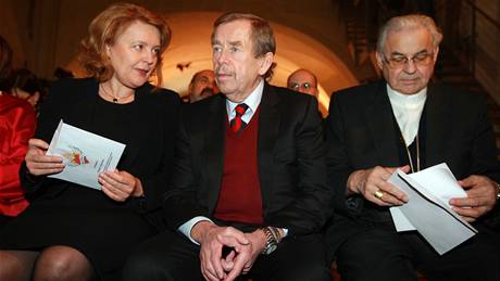 Magda Vááryová, Václav Havel a Miloslav Vlk na vyhláení cen Gypsy Spirit (1....