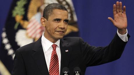 Prezident Spojených stát Barack Obama pi projevu ve West Pointu (2. prosince 2009)