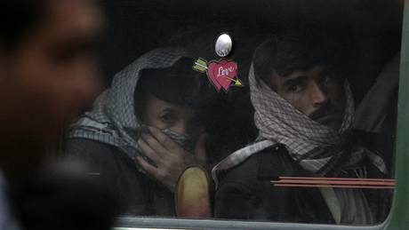 Muslimtí poutníci v autobusu (Ilustraní foto)