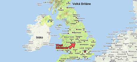 Mapa Velk Britnie