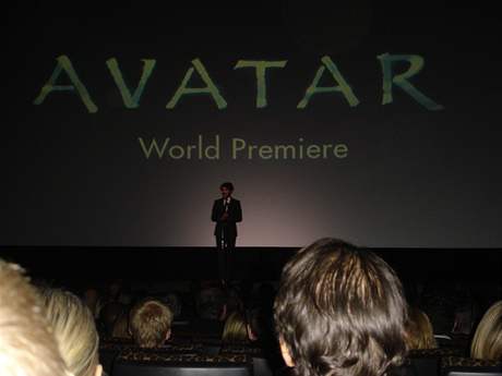 V londnskm kin Odeon na premie filmu Avatar - objektivem autorky