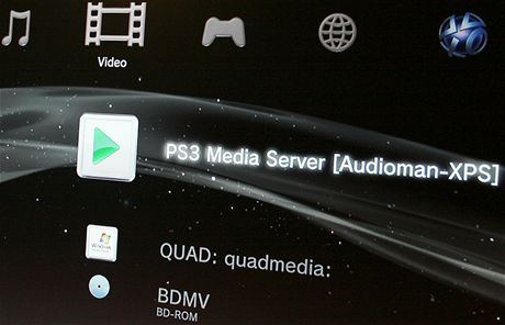 PS3 MediaCentre screen
