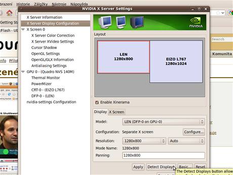 Ovldac panel grafiky NVIDIA pro Linux nabz mnoho monosti, ml vak problm s uloenm nastaven. Vyeila to a editace souboru etc/X11/xorg.conf, kterou ovldac panel sm kdovpro nezvldl