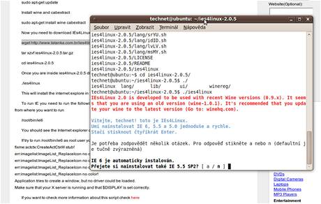 Instalace prohlee Internet Explorer 6 pod Linux