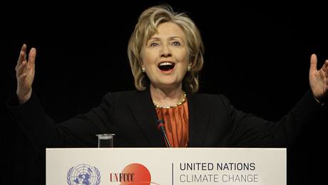 Hillary Clintonová na konferenci v Kodani