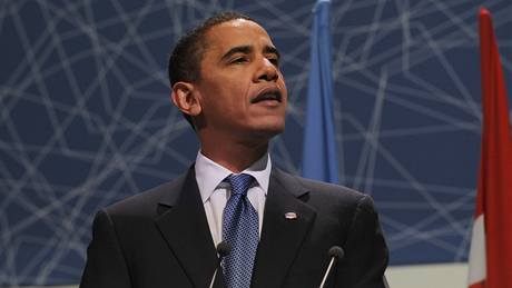 Barack Obama pi projevu na klimatické konferenci OSN