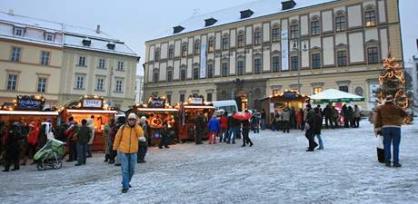 Ilustraní foto vánoních trh na Zelném trhu v Brn