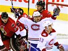 Ottawa - Montreal: Tom Plekanec (uprosted) se raduje z glu Montrealu.