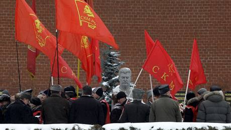 Stalinisté na Rudém námstí v Moskv (21. listopadu 2009)