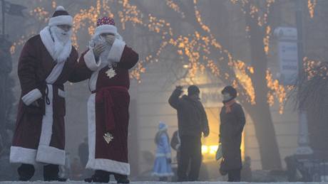 Ukrajintí Ddové Mrázové slaví Nový rok