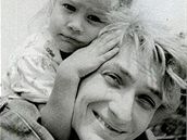 Julie Dvorsk se svm otcem Janem v roce 1989