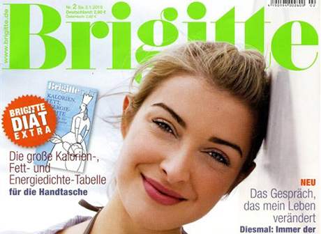 Titulní strana asopisu Brigitte.