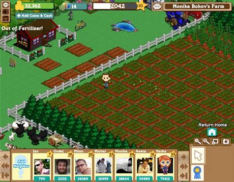 Hra Farmville na sociln sti Facebook