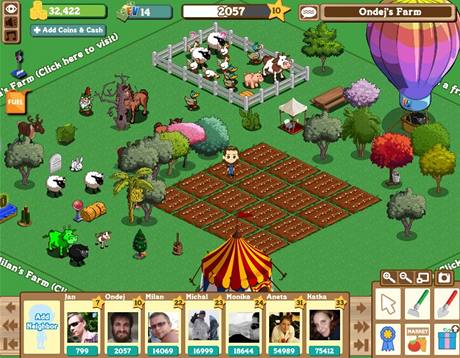 Hra Farmville na sociln sti Facebook