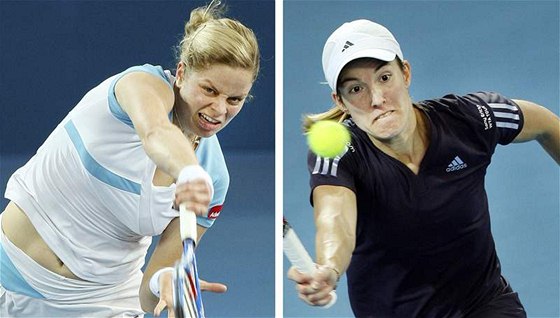 Kim Clijstersová (vlevo), Justine Heninová