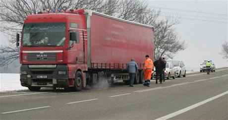 Msto tragick nehody u Olbramovic (5.1.2010)