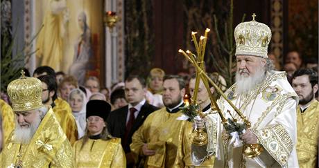 Rusk pravoslavn patriarcha Kirill. (7. ledna 2010)