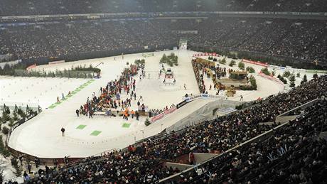 Biatlonová exhibice, Veltins-Arena, Gelsenkirchen Biatlonová exhibice, Veltins-Arena, Gelsenkirchen
