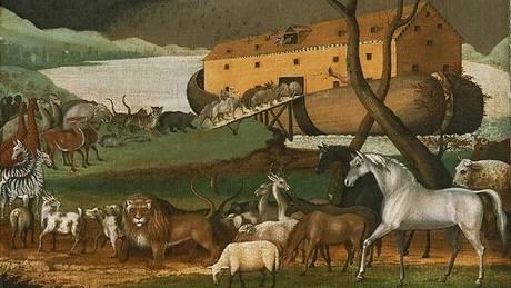Noemova archa na olejomalb z 19. století. (Ilustraní foto)