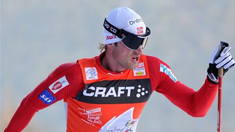 POSUN. Luká Bauer se na klasické desítce posouval poadím Tour de Ski vzhru.