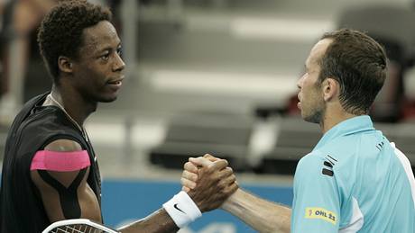 Radek tpánek (vpravo) a Gael Monfils