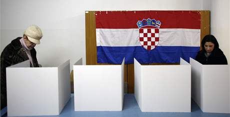 Prezidentsk volby v Chorvatsku, na snmku volebn mstnost v Zhebu (10. ledna 2010)