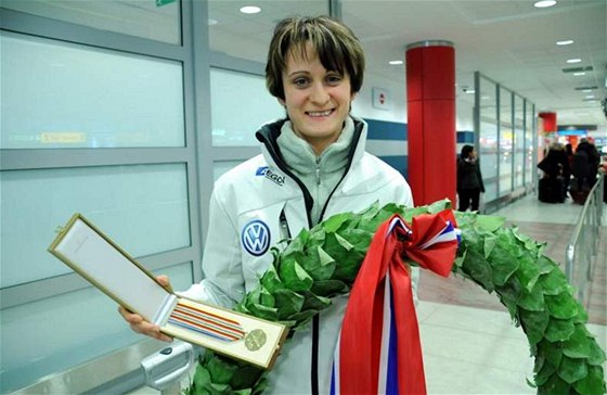 Martina Sáblíková se zlatou medailí z ME ve tyboji 2010