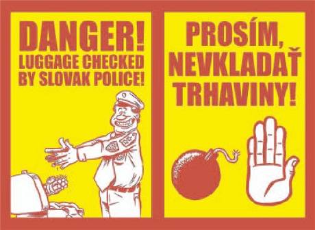 Karikaturista slovenského deníku SME Shooty vytvoil nálepky, které dostanou vichni tenái.