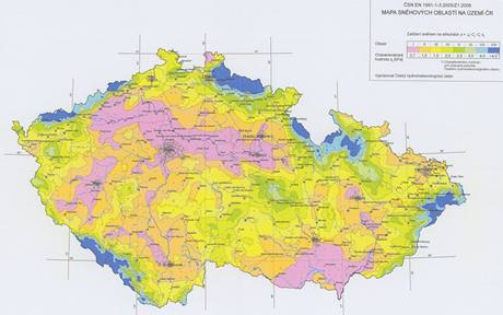 Mapa snhovch oblast