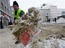 ednci Prahy 2 pomhaj s klidem snhu v metropoli (12. ledna 2010)