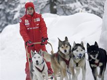 Felipe Massa v italskm zimnm stedisku Madonna Di Campiglio