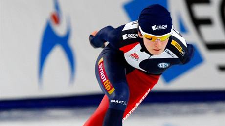 Martina Sáblíková na lednovém mistrovství Evropy. Vracela se z nj se zlatou medailí, povede se jí stejný kousek i ve Vancouveru?