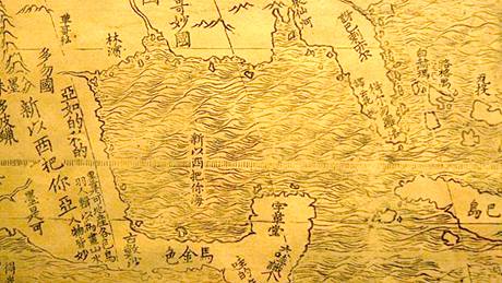 400 let stará mapa italského misionáe Mattea Ricciho