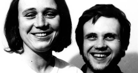 Anna a Jan abatovi v roce 1974 po nvratu z vzen 