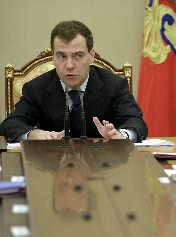 Ruský prezident Dmitrij Medvedv v Kremlu