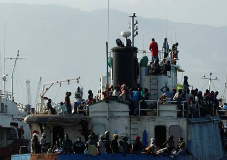 Haian na trajektu, kter m z Port-au-Prince