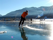 Rakousko, Nassfeld. Weissensee je nejvt prodn kluzit v Evrop