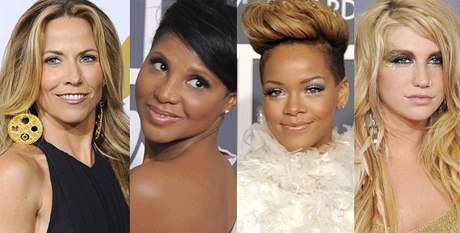 Sheryl Crow, Toni Braxton, Rihanna, Kesha  