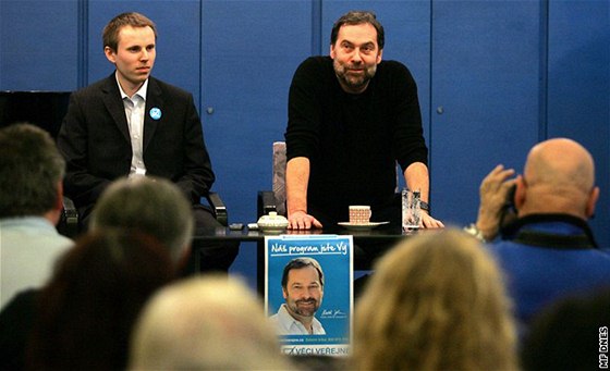 Radek John na debat strany Vci veejné v Dín (3. února 2010)