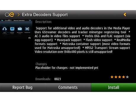 Aplikace pro Nokia N900 - Extra Decoders Support