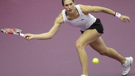 Nmecká tenistka Andrea Petkovicová pi fedcupovém utkání.
