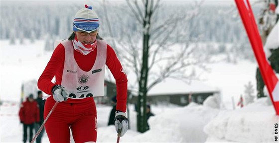 Kateina Bauerová na trati závodu Karlv bh v loském roce.