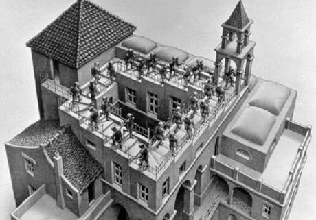 M.C. Escher: Stoupn a sestup