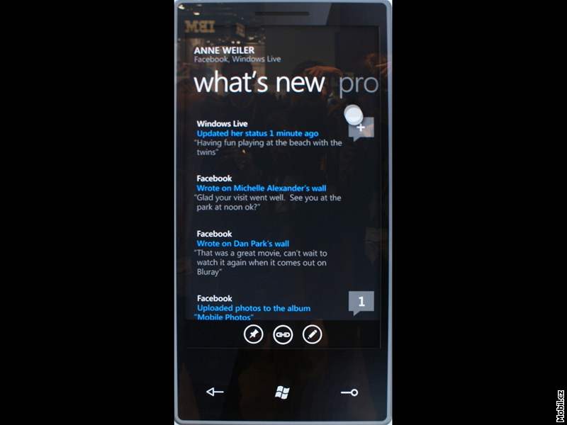 Uivatelské prostedí Windows Phone 7 Series